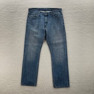 Levis Jeans Mens 36x34 Blue 514 Straight Fit Light Wash Denim Casual Workwear